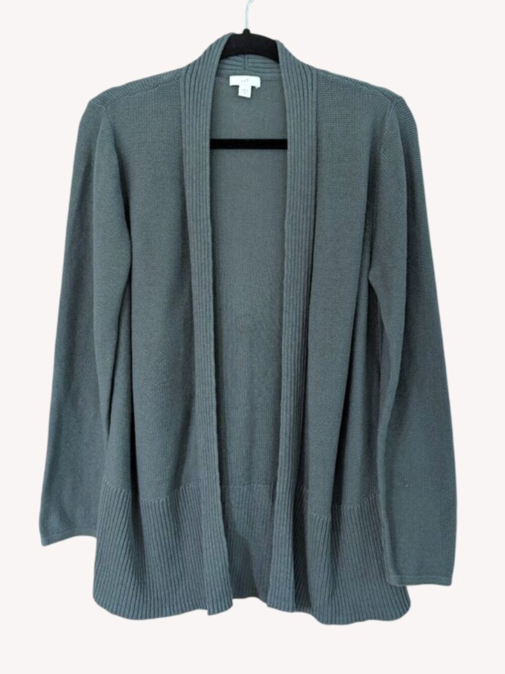 J.‎ Jill 100% Cotton Open-Front Cardigan in Pine Green Size M